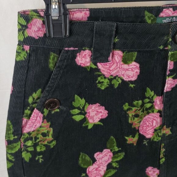Wild Fable Women's 4 Black Corduroy Roses Mini Skirt - Picture 2 of 10